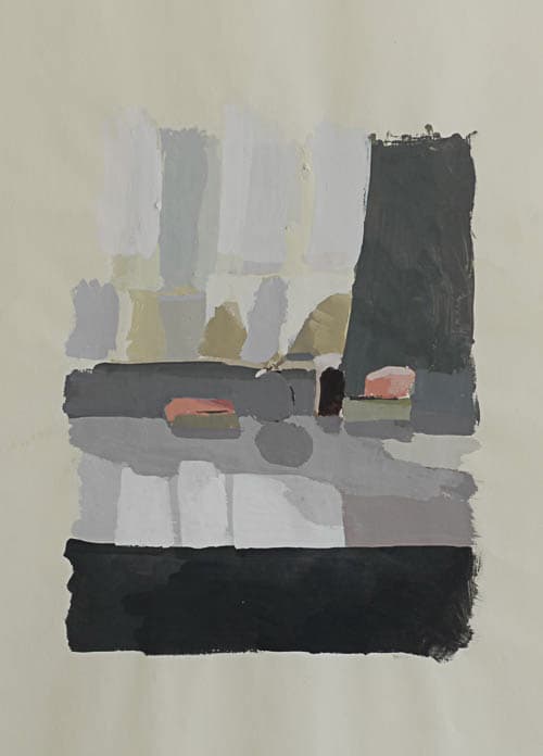 interieur, gouache auf papier, 70x42