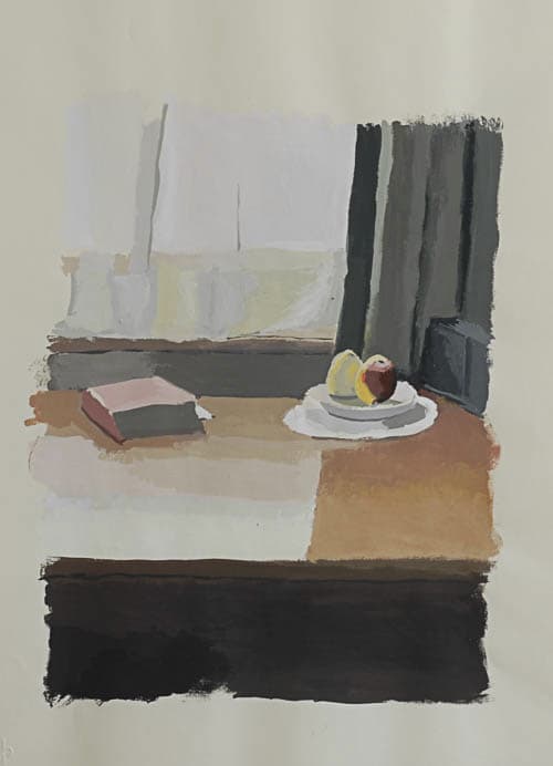 interieur, gouache auf papier, 70x42