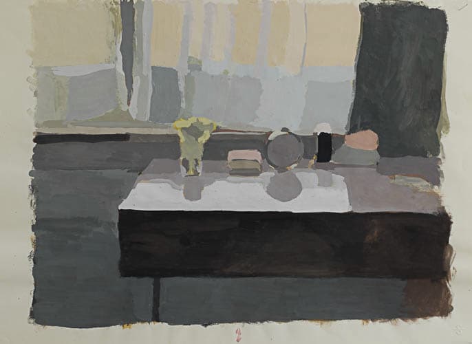 interieur, gouache auf papier, 70x42