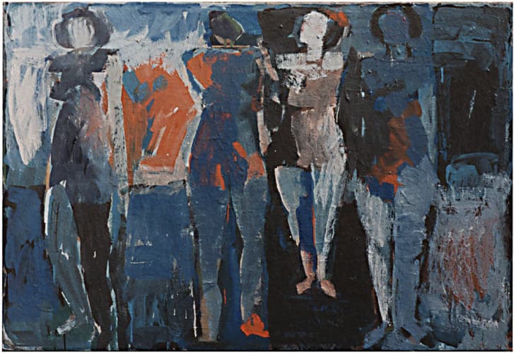 feuerschein, öl auf leinwand, 71x95