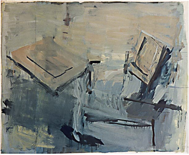 ohne titel, öl auf papier/holz, 119x131