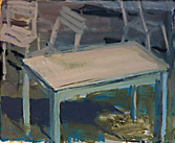 tisch, öl auf leinwand, 50x60