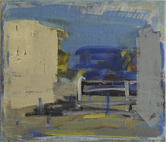 quartier, öl auf leinwand