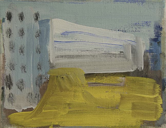 quartier, öl auf leinwand