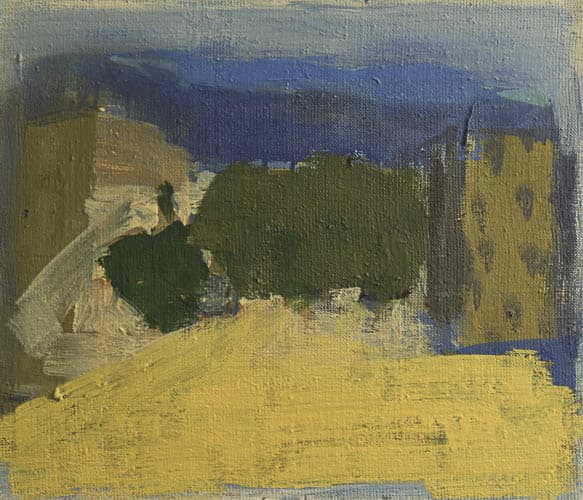 quartier, öl auf leinwand, 30x35