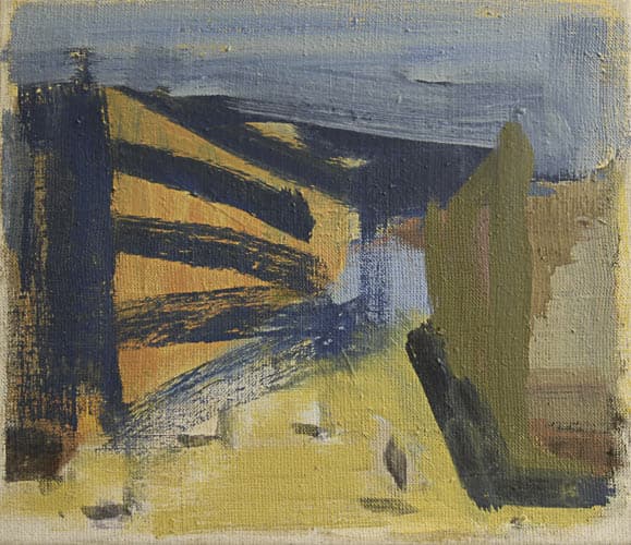 quartier, öl auf leinwand, 30x35