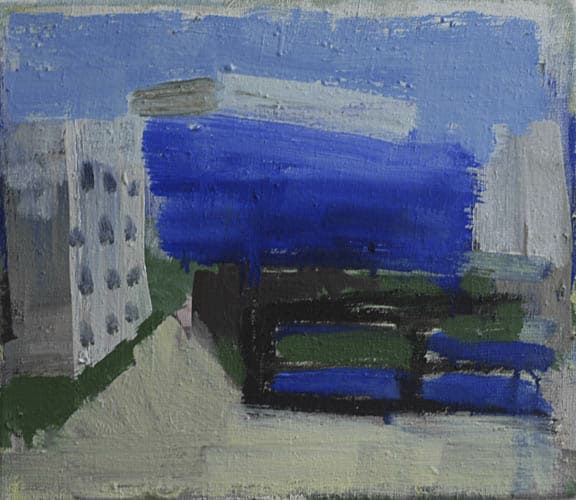 quartier, öl auf leinwand, 29x32