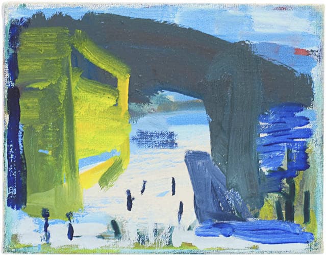 quartier, öl auf leinwand, 25x32