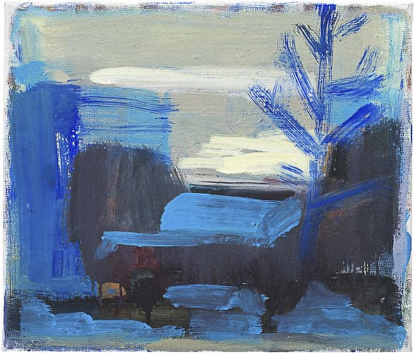 quartier, öl auf leinwand, 30x35