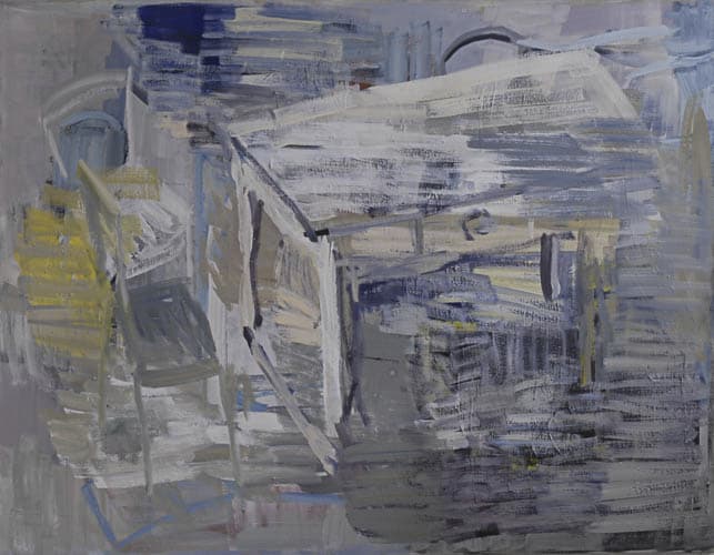 tisch, öl auf leinwand, 170x200