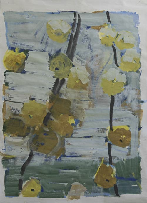 apfelbild, 2009, öl auf papier, 83x61