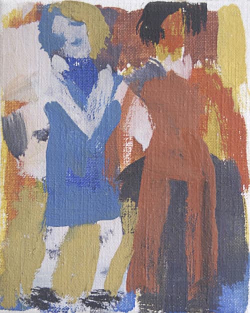 kleine geschichte, öl auf leinwand, 22x18