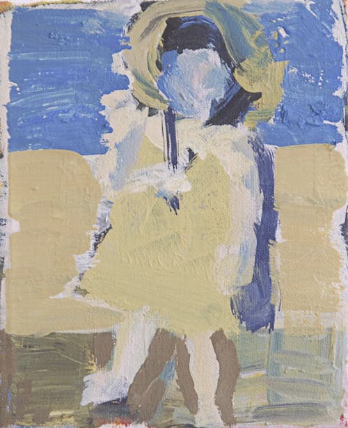 meitschi, öl auf leinwand, 22x18