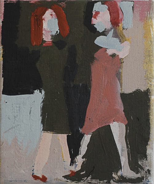 szene, öl auf leinwand, 22x18