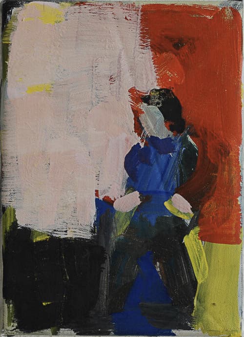 figur, öl auf leinwand, 22x18