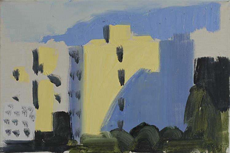 quartier, öl auf leinwand, 30x45