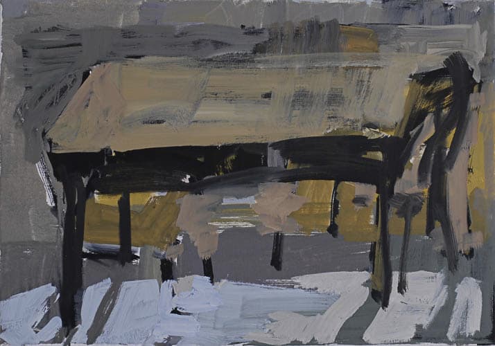 tisch, öl auf leinwand, 42x60