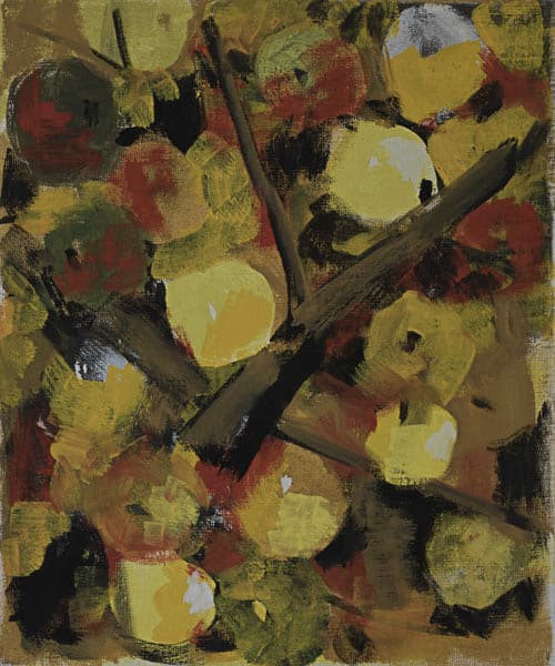 apfelbild, 2017, öl auf leinwand, 60x50